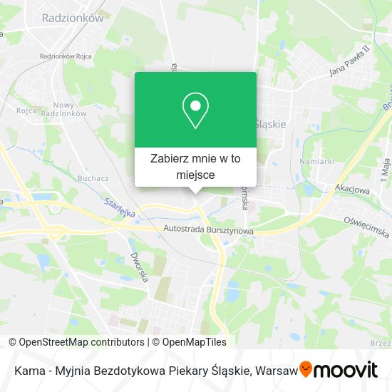 Mapa Kama - Myjnia Bezdotykowa Piekary Śląskie