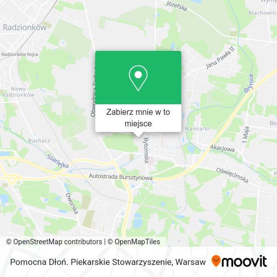 Mapa Pomocna Dłoń. Piekarskie Stowarzyszenie