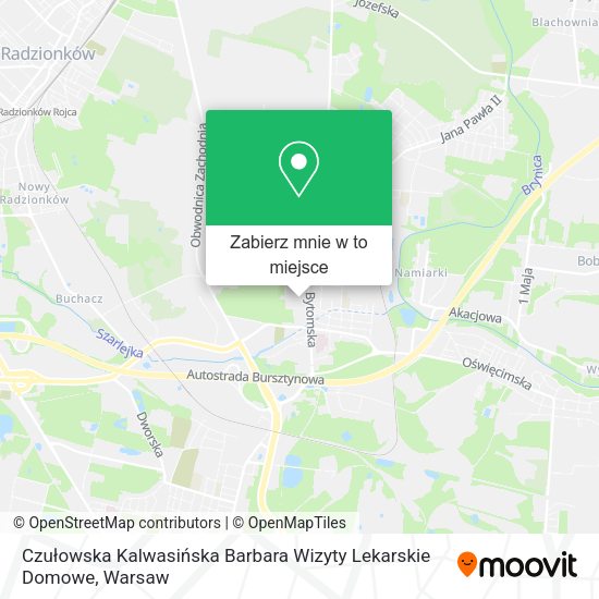 Mapa Czułowska Kalwasińska Barbara Wizyty Lekarskie Domowe