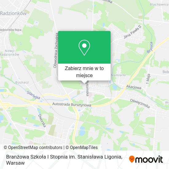 Mapa Branżowa Szkoła I Stopnia im. Stanisława Ligonia