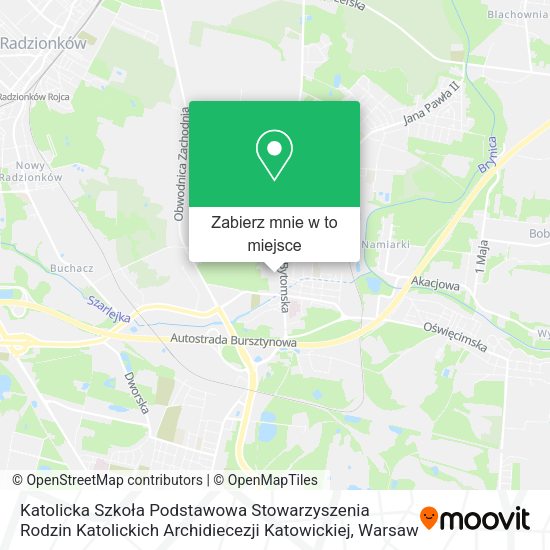 Mapa Katolicka Szkoła Podstawowa Stowarzyszenia Rodzin Katolickich Archidiecezji Katowickiej