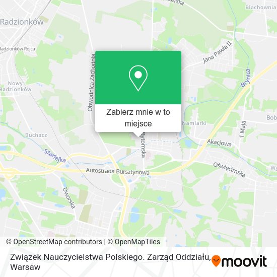 Mapa Związek Nauczycielstwa Polskiego. Zarząd Oddziału