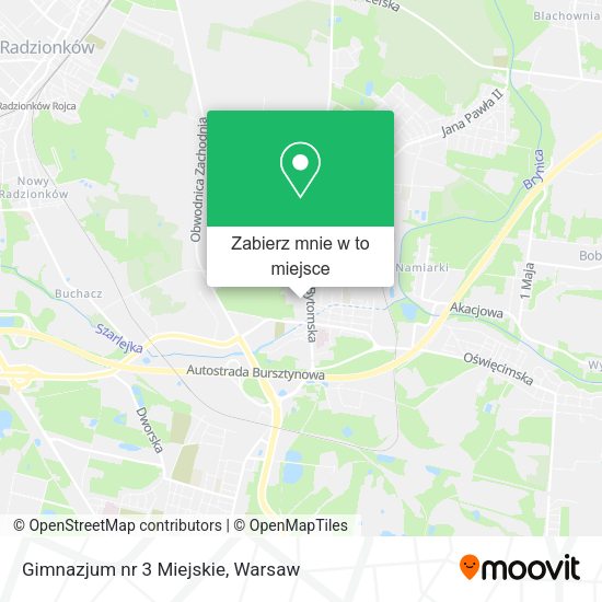 Mapa Gimnazjum nr 3 Miejskie