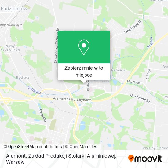 Mapa Alumont. Zakład Produkcji Stolarki Aluminiowej