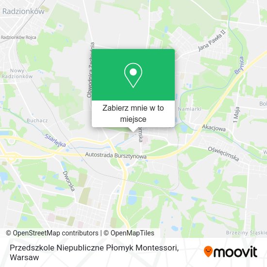 Mapa Przedszkole Niepubliczne Płomyk Montessori