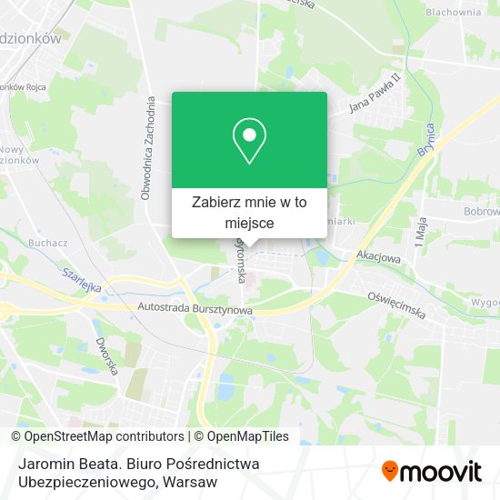 Mapa Jaromin Beata. Biuro Pośrednictwa Ubezpieczeniowego