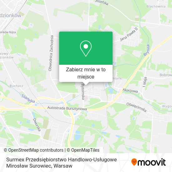 Mapa Surmex Przedsiębiorstwo Handlowo-Usługowe Mirosław Surowiec