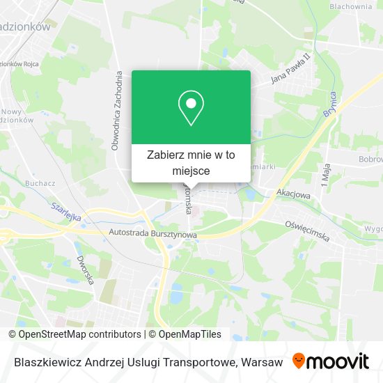 Mapa Blaszkiewicz Andrzej Uslugi Transportowe