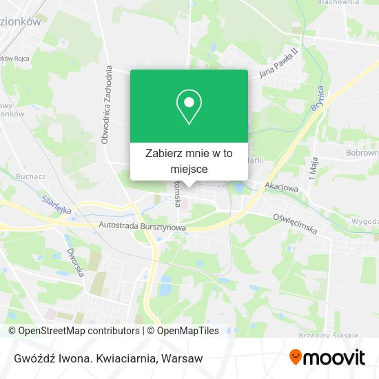 Mapa Gwóźdź Iwona. Kwiaciarnia