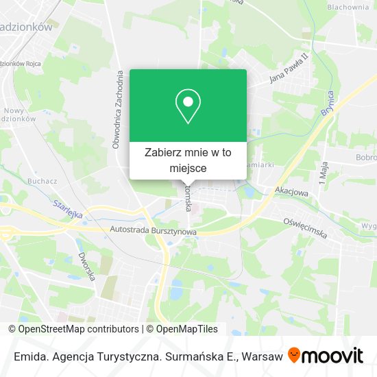 Mapa Emida. Agencja Turystyczna. Surmańska E.