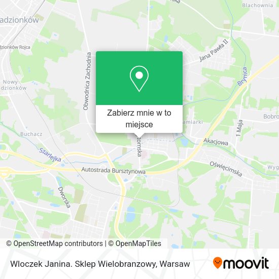 Mapa Wloczek Janina. Sklep Wielobranzowy