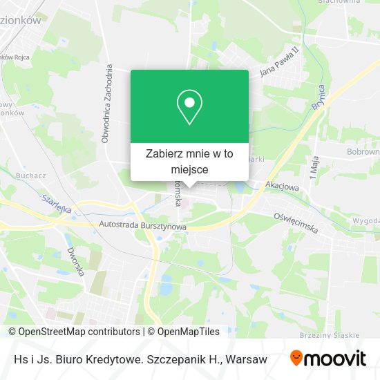 Mapa Hs i Js. Biuro Kredytowe. Szczepanik H.