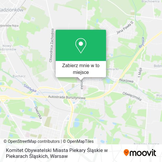 Mapa Komitet Obywatelski Miasta Piekary Śląskie w Piekarach Śląskich