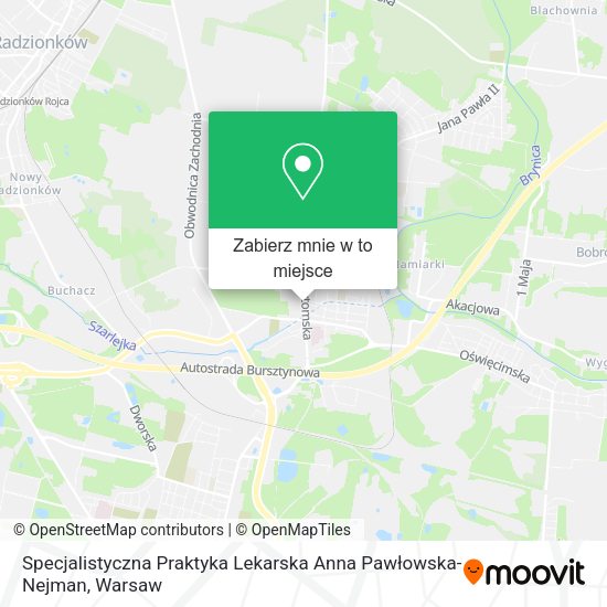 Mapa Specjalistyczna Praktyka Lekarska Anna Pawłowska-Nejman