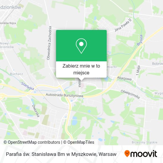 Mapa Parafia św. Stanisława Bm w Myszkowie