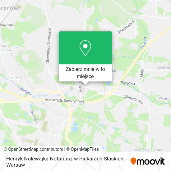 Mapa Henryk Nolewajka Notariusz w Piekarach Slaskich