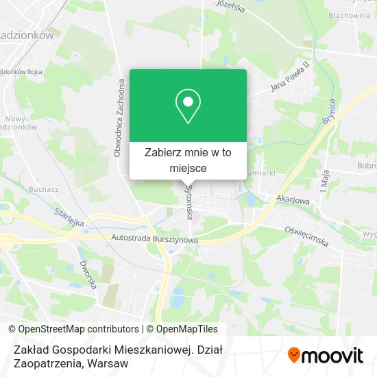 Mapa Zakład Gospodarki Mieszkaniowej. Dział Zaopatrzenia