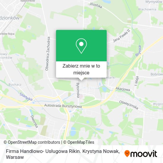 Mapa Firma Handlowo- Usługowa Rikin. Krystyna Nowak