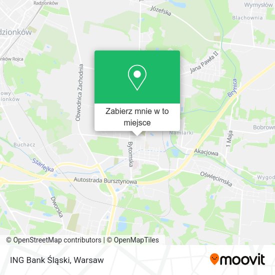 Mapa ING Bank Śląski