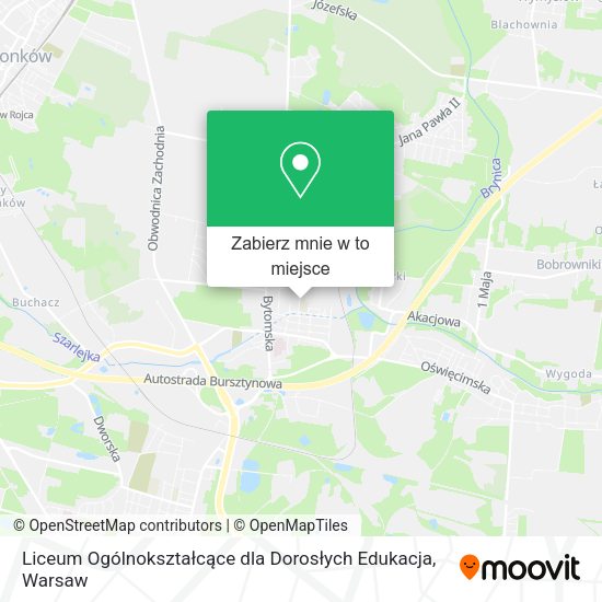 Mapa Liceum Ogólnokształcące dla Dorosłych Edukacja