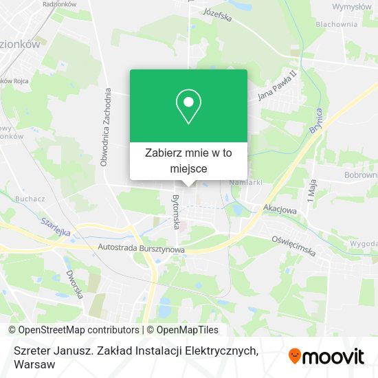 Mapa Szreter Janusz. Zakład Instalacji Elektrycznych