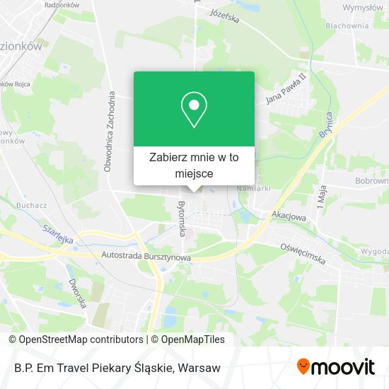 Mapa B.P. Em Travel Piekary Śląskie