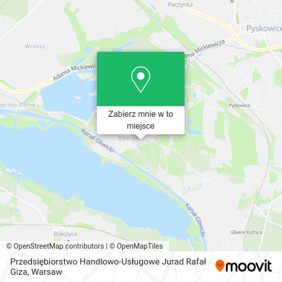 Mapa Przedsiębiorstwo Handlowo-Usługowe Jurad Rafał Giza