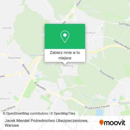 Mapa Jacek Mendel Pośrednictwo Ubezpieczeniowe