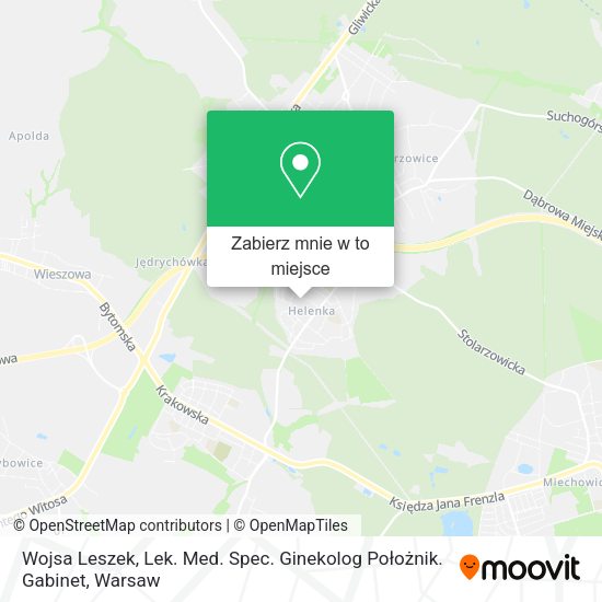 Mapa Wojsa Leszek, Lek. Med. Spec. Ginekolog Położnik. Gabinet