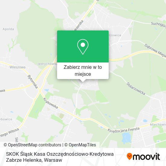 Mapa SKOK Śląsk Kasa Oszczędnościowo-Kredytowa Zabrze Helenka