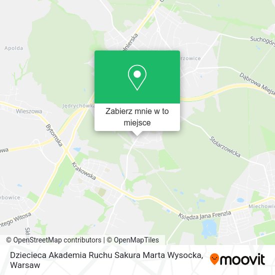 Mapa Dziecieca Akademia Ruchu Sakura Marta Wysocka