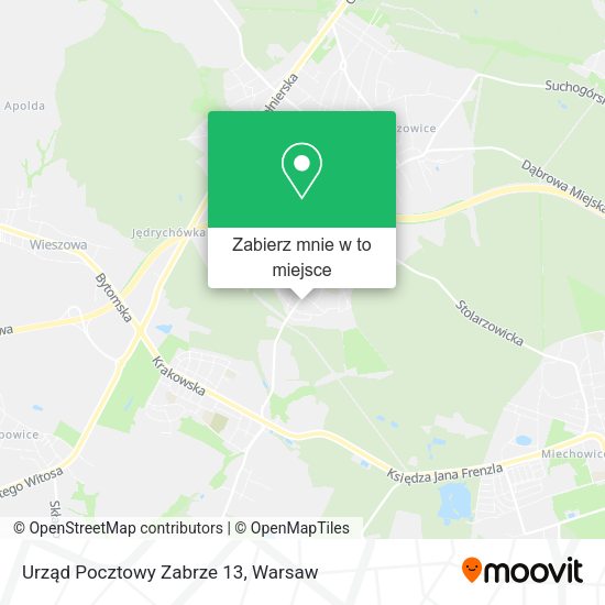 Mapa Urząd Pocztowy Zabrze 13