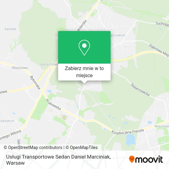 Mapa Usługi Transportowe Sedan Daniel Marciniak