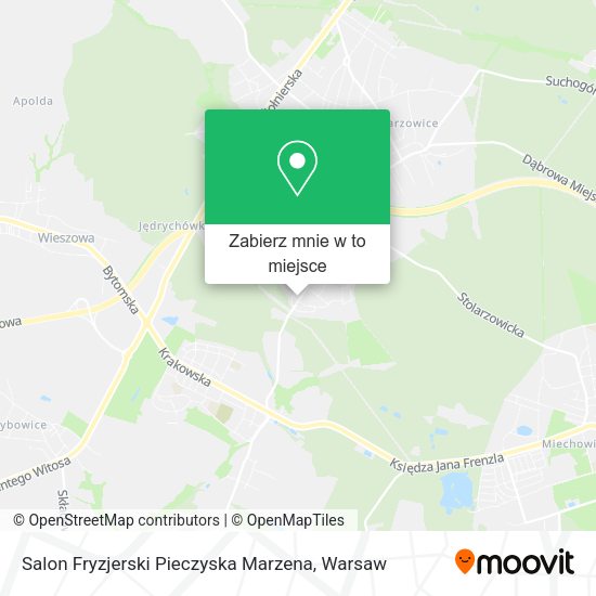 Mapa Salon Fryzjerski Pieczyska Marzena