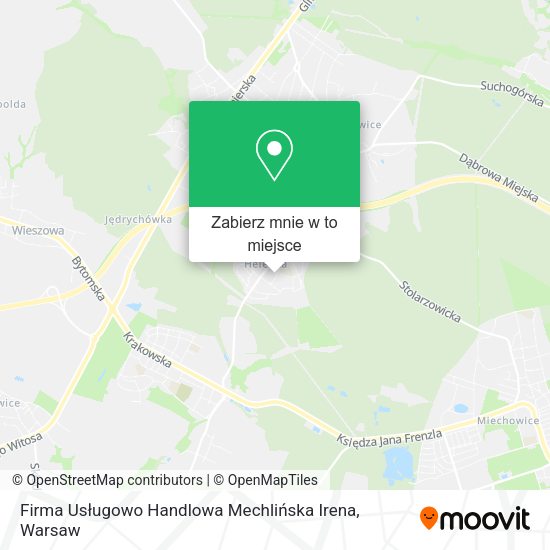 Mapa Firma Usługowo Handlowa Mechlińska Irena