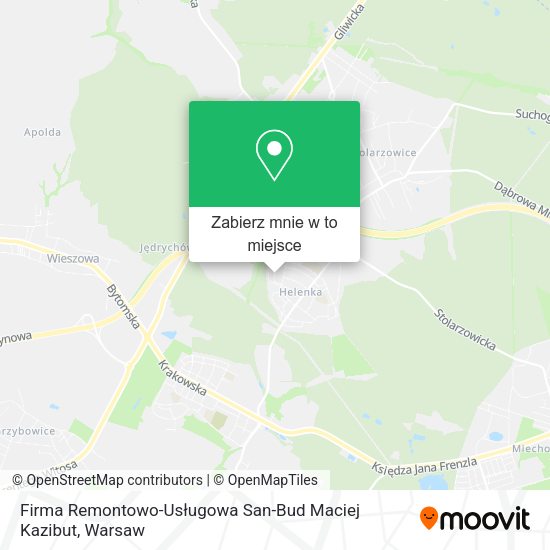 Mapa Firma Remontowo-Usługowa San-Bud Maciej Kazibut