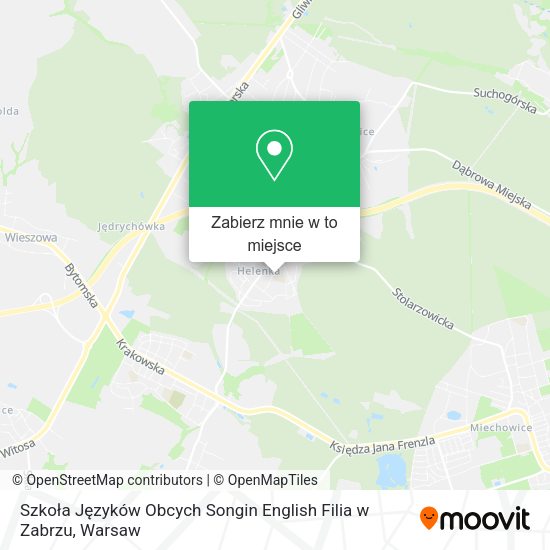 Mapa Szkoła Języków Obcych Songin English Filia w Zabrzu