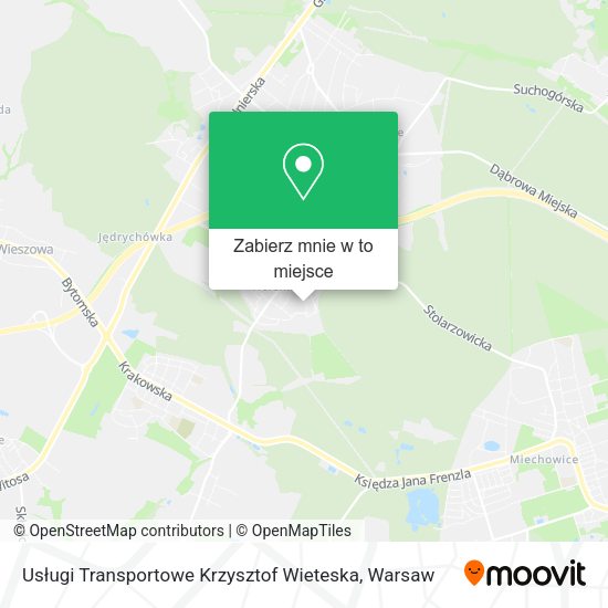 Mapa Usługi Transportowe Krzysztof Wieteska