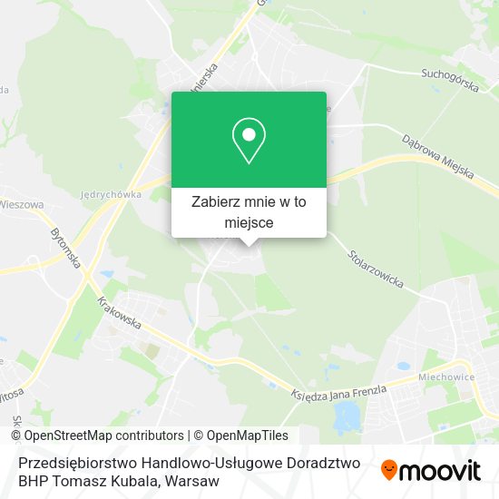 Mapa Przedsiębiorstwo Handlowo-Usługowe Doradztwo BHP Tomasz Kubala