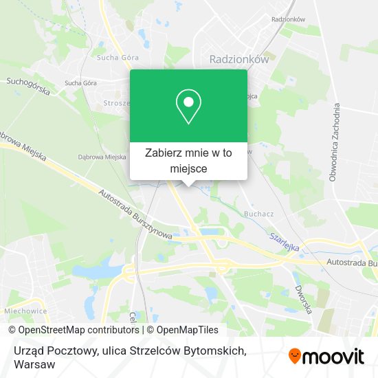 Mapa Urząd Pocztowy, ulica Strzelców Bytomskich