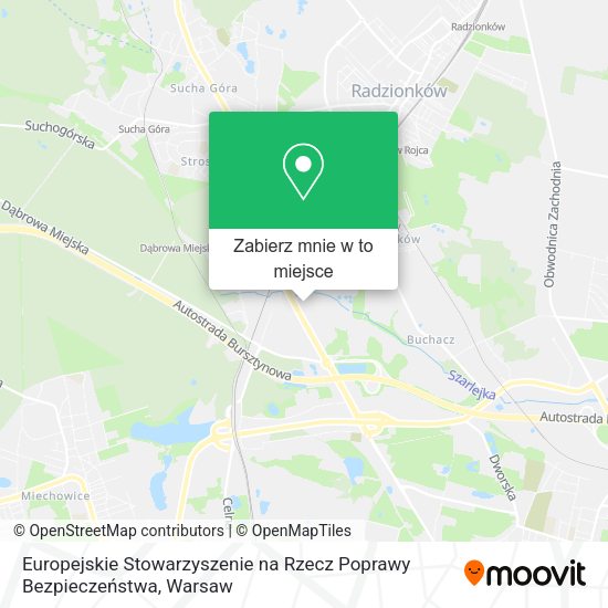 Mapa Europejskie Stowarzyszenie na Rzecz Poprawy Bezpieczeństwa