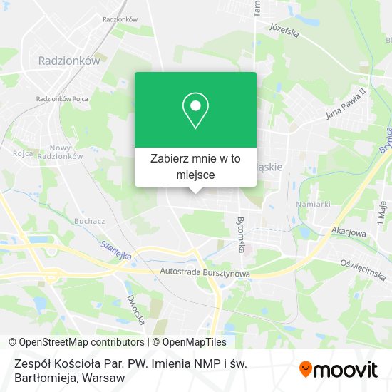 Mapa Zespół Kościoła Par. PW. Imienia NMP i św. Bartłomieja