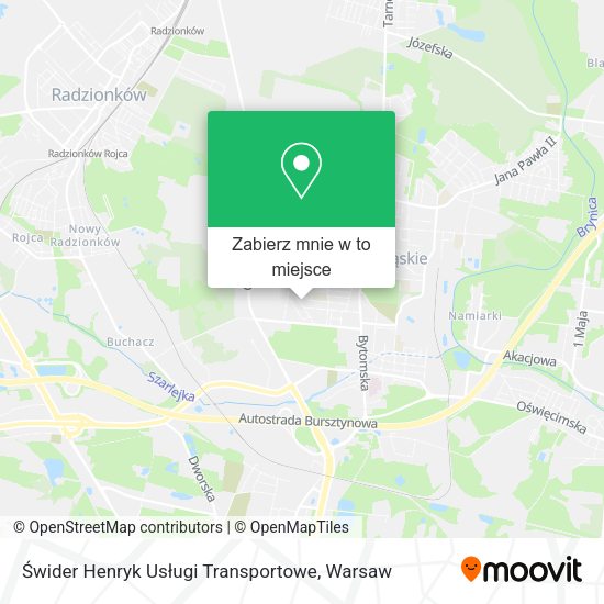 Mapa Świder Henryk Usługi Transportowe