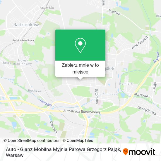 Mapa Auto - Glanz Mobilna Myjnia Parowa Grzegorz Pająk