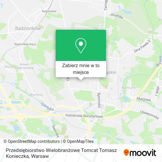 Mapa Przedsiębiorstwo Wielobranżowe Tomcat Tomasz Konieczka