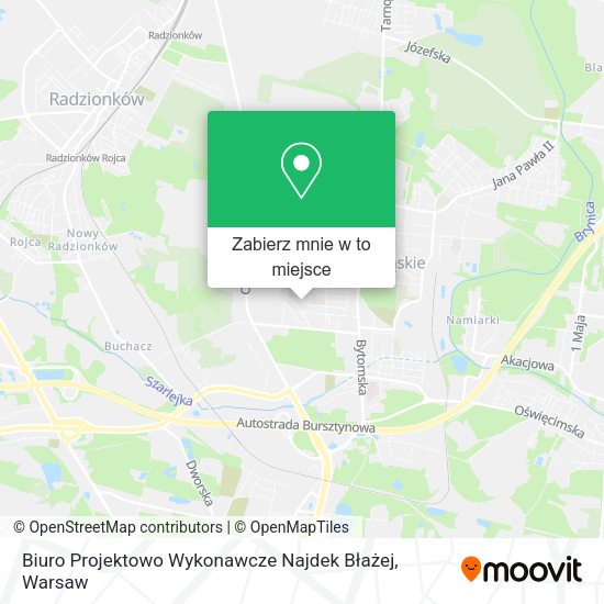 Mapa Biuro Projektowo Wykonawcze Najdek Błażej