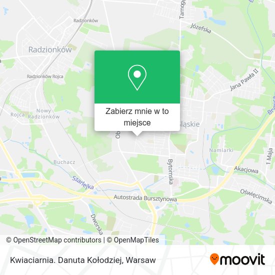 Mapa Kwiaciarnia. Danuta Kołodziej