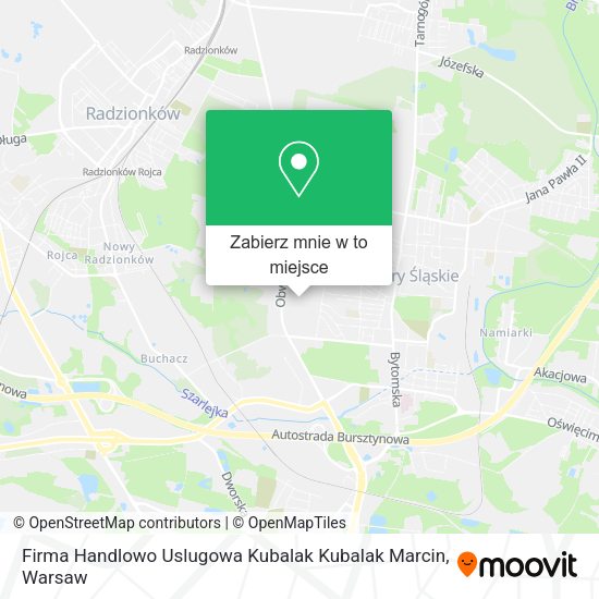 Mapa Firma Handlowo Uslugowa Kubalak Kubalak Marcin