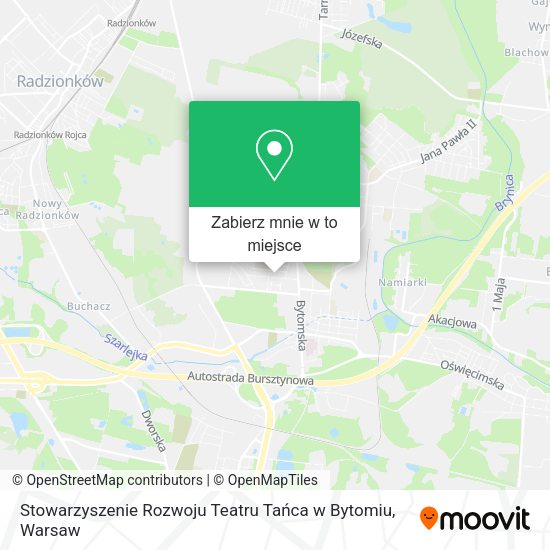 Mapa Stowarzyszenie Rozwoju Teatru Tańca w Bytomiu