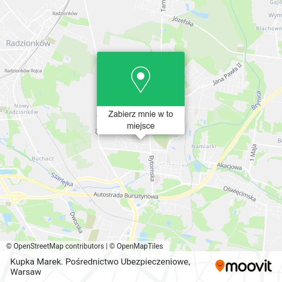 Mapa Kupka Marek. Pośrednictwo Ubezpieczeniowe